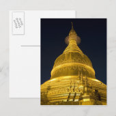 Carte Postale Asie, Mayanmar, Yangon, temple bouddhiste à (Devant / Derrière)