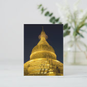 Carte Postale Asie, Mayanmar, Yangon, temple bouddhiste à (Debout devant)