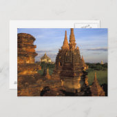 Carte Postale Asie, Myanmar, Bagan. Temples antiques et (Devant / Derrière)