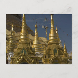 Carte Postale Asie, Myanmar, Yangon. Stupa doré de Shwedagon