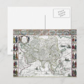 Carte Postale Asie noviter delineata, 1617 (Devant / Derrière)