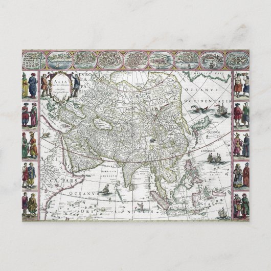 Carte Postale Asie noviter delineata, 1617 (Devant)