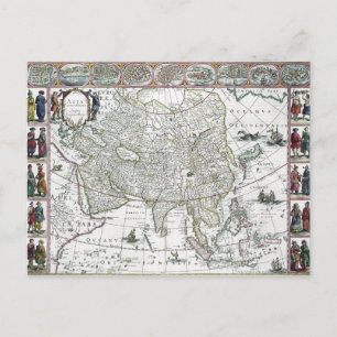 Carte Postale Asie noviter delineata, 1617