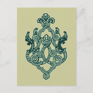 CARTE POSTALE ASIE TRIBAL TATTOO DESIGN BUDDHIST HINDU