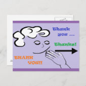 CARTE POSTALE ASL MERCI ! (Devant / Derrière)