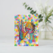 Carte Postale ASL mère sur un Arrière - plan de bulle (Debout devant)