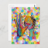 Carte Postale ASL mère sur un Arrière - plan de bulle (Devant / Derrière)