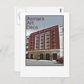 Carte Postale Asmara Art Déco - Cinéma Impero (Devant / Derrière)