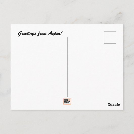 Carte postale Aspen (Dos)