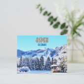 Carte Postale Aspen Colorado Station de ski Montagnes (Debout devant)