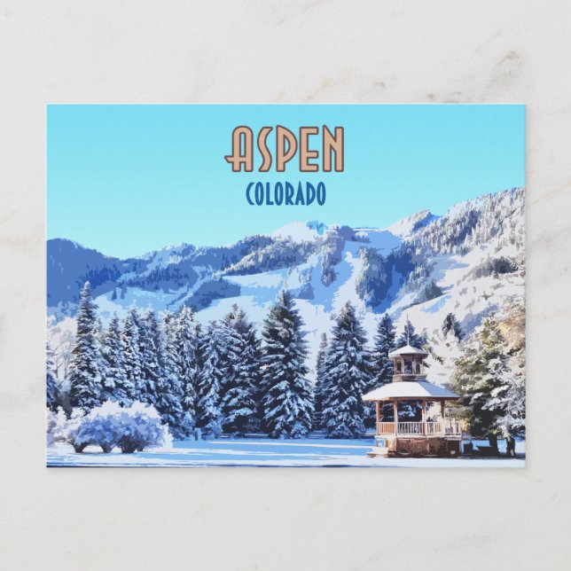 Carte Postale Aspen Colorado Station de ski Montagnes (Devant)