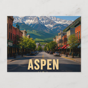 Carte Postale Aspen Colorado USA Vallée de la montagne rocheuse