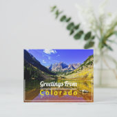 Carte postale Aspen Maroon Bells Colorado (Debout devant)