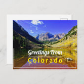 Carte postale Aspen Maroon Bells Colorado (Devant / Derrière)