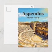 Carte Postale Aspendos Theatre, Serik, Mediterranean (Devant / Derrière)