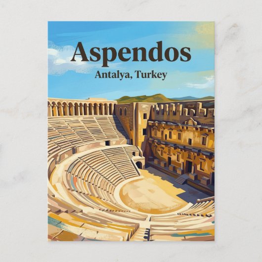 Carte Postale Aspendos Theatre, Serik, Mediterranean (Devant)