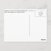 Carte Postale Aspens au Nouveau-Mexique (Dos)