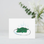 Carte Postale asperges dans une assiette (Debout devant)