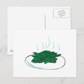 Carte Postale asperges dans une assiette (Devant / Derrière)