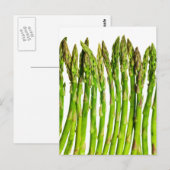 Carte Postale Asperges sur blanc personnalisable - Légumes (Devant / Derrière)