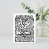 Carte Postale ASPIRE À INSPIRER - Devis de déclaration positive (Debout devant)