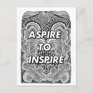 Carte Postale ASPIRE À INSPIRER - Devis de déclaration positive