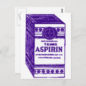 Carte Postale Aspirine pourpre (Devant / Derrière)