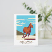 Carte Postale Assateague State Park Maryland Badge (Debout devant)