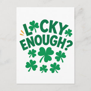 Carte Postale Assez chanceux ? Amusant jour de la Saint-Patrick