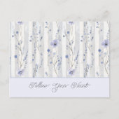 Carte Postale Assez Chic Fleurs Lavande Rayures (Devant)