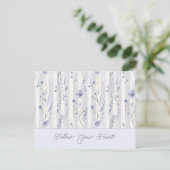 Carte Postale Assez Chic Fleurs Lavande Rayures (Debout devant)