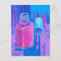 Assez dans le vernis à ongles rose