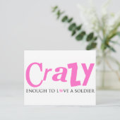 Carte Postale Assez fou pour aimer un soldat (Debout devant)