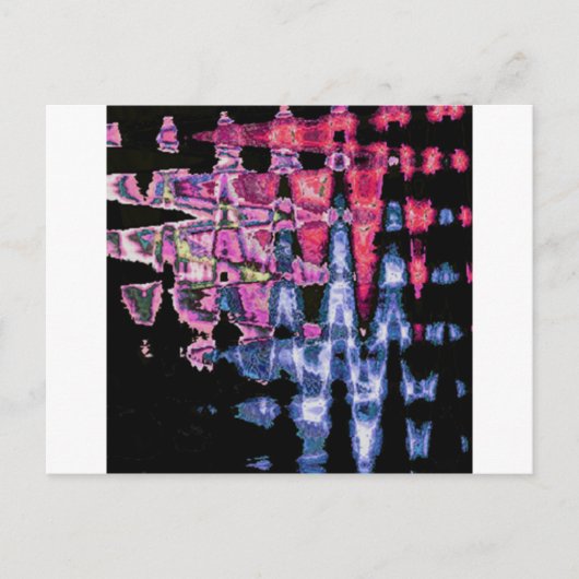 Carte Postale Assez mignonne pourpre Cendres Gris et Noir Aquare (Devant)