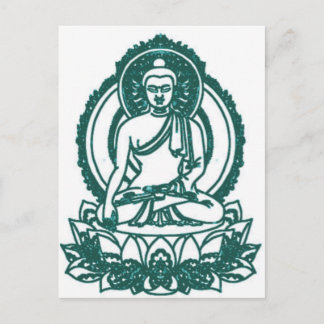CARTE POSTALE ASSIS À BUDDHA MÉDITER LA PAIX