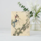 Carte Postale Assis sur le fil d'araignée (Debout devant)