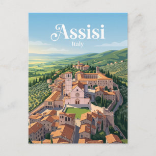 Carte Postale Assise, Italie