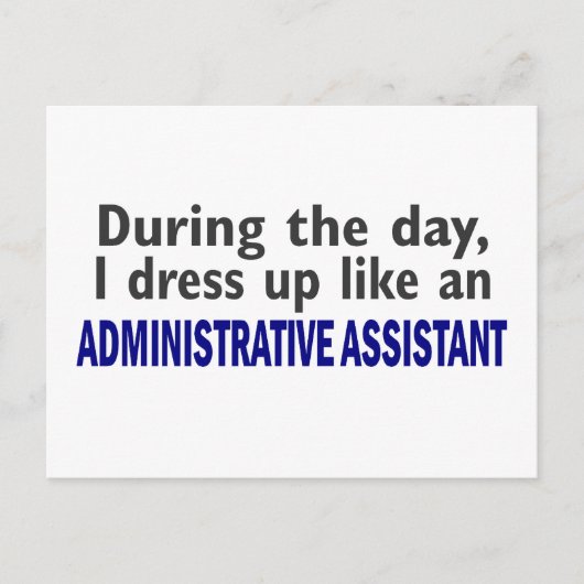 Carte Postale ASSISTANT ADMINISTRATIF En Journée (Devant)