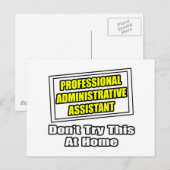 Carte Postale Assistant administratif professionnel...Plaisanter (Devant / Derrière)