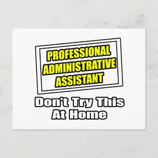 Carte Postale Assistant administratif professionnel...Plaisanter (Devant)