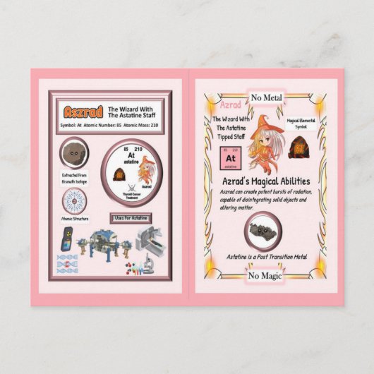Carte Postale Assistant Aszrad - Élément Astatine (Devant)