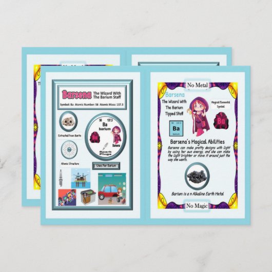 Carte Postale Assistant Barsena - élément baryum (Devant / Derrière)