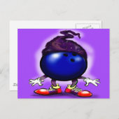 Carte Postale Assistant Bowling (Devant / Derrière)