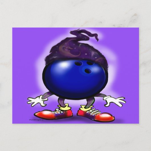 Carte Postale Assistant Bowling (Devant)