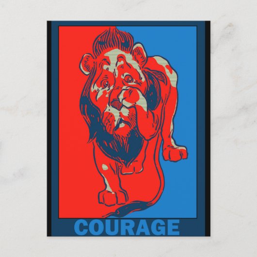 Carte Postale Assistant de Denslow d'Oz : : Courage (Devant)