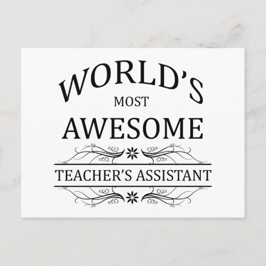 Carte Postale Assistant de l'enseignant le plus génial du monde (Devant)