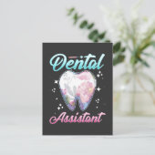 Carte Postale Assistant dentaire fleur dentiste profession (Debout devant)