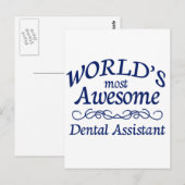 Carte Postale Assistant dentaire le plus génial au monde (Devant / Derrière)
