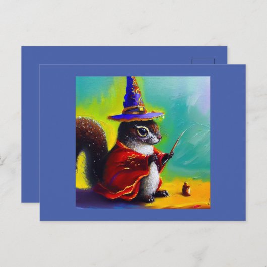 Carte Postale Assistant Écureuil (Devant / Derrière)