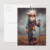 Carte Postale Assistant Elfe errant (Devant / Derrière)